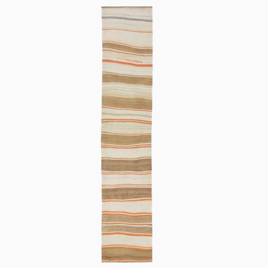 Vintage Orange Natural Rug, 2'4 x 13'