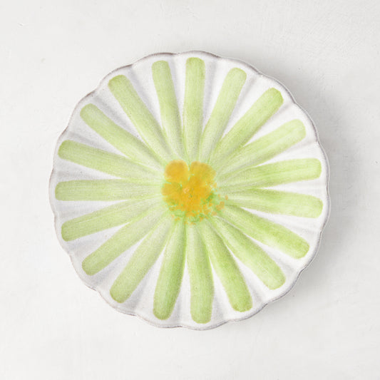 Sunkiss Daisy Painted Stoneware Appetizer Plate