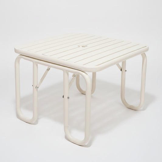 White folding table on a white background