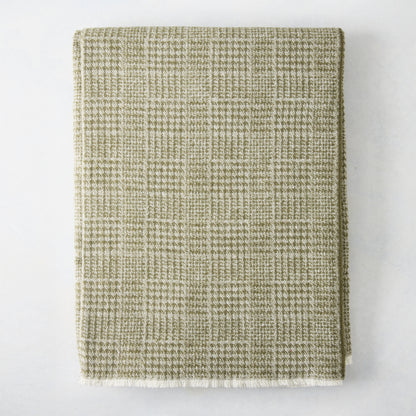 Chive Green Sutton Houndstooth Throw Blanket