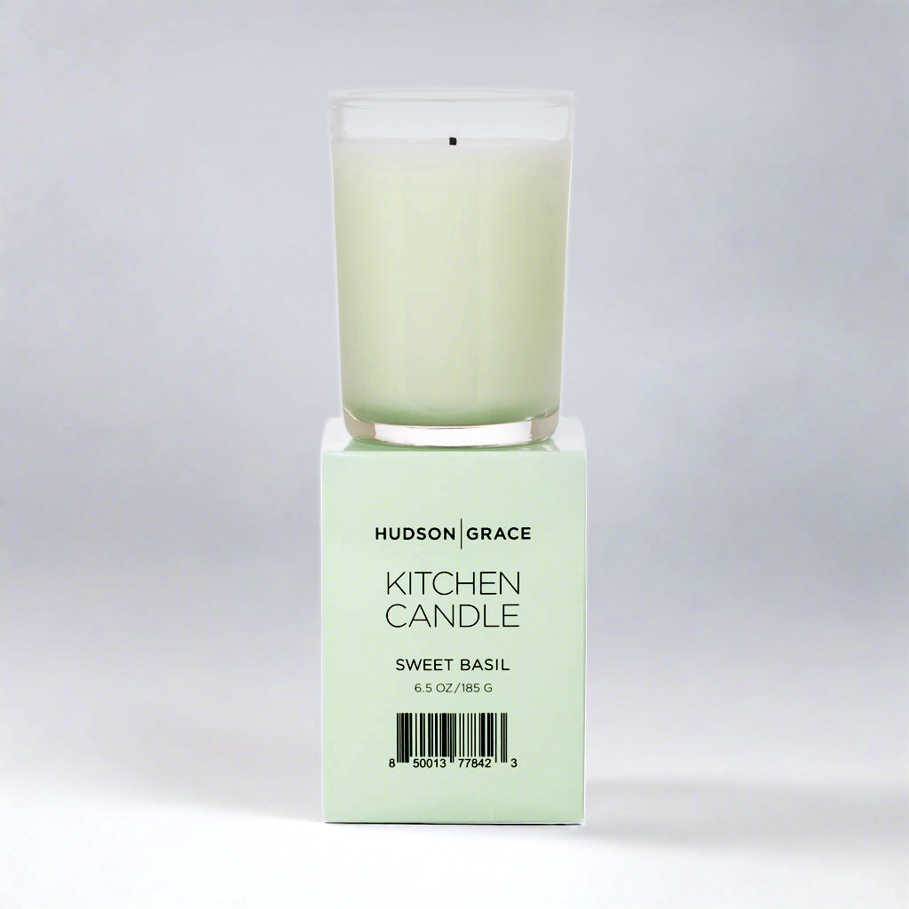 Hudson Grace Sweet Basil Scented Kitchen Candle Hudson Grace