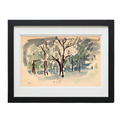 F. Pacanowska Luxembourg Garden Number #1 Printed Sketch