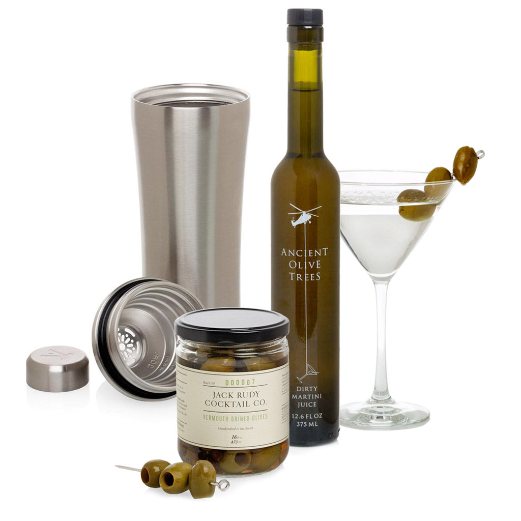 The Dirty Martini Cocktail Gift Set – Flask & Field