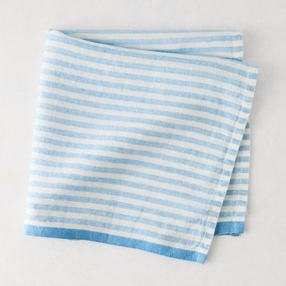 Blue Ticking Stripe Linen Napkin