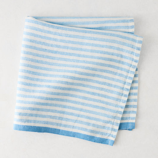 Blue Ticking Stripe Linen Napkin