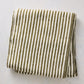 Aloe Green Ticking Stripe Linen Tablecloth