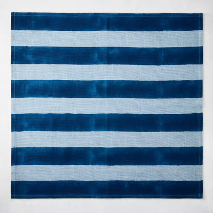 Blue Tonal Hampton Stripe Cotton Napkin