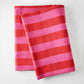 Pink and Orange Tonal Hampton Stripe Cotton Tablecloth