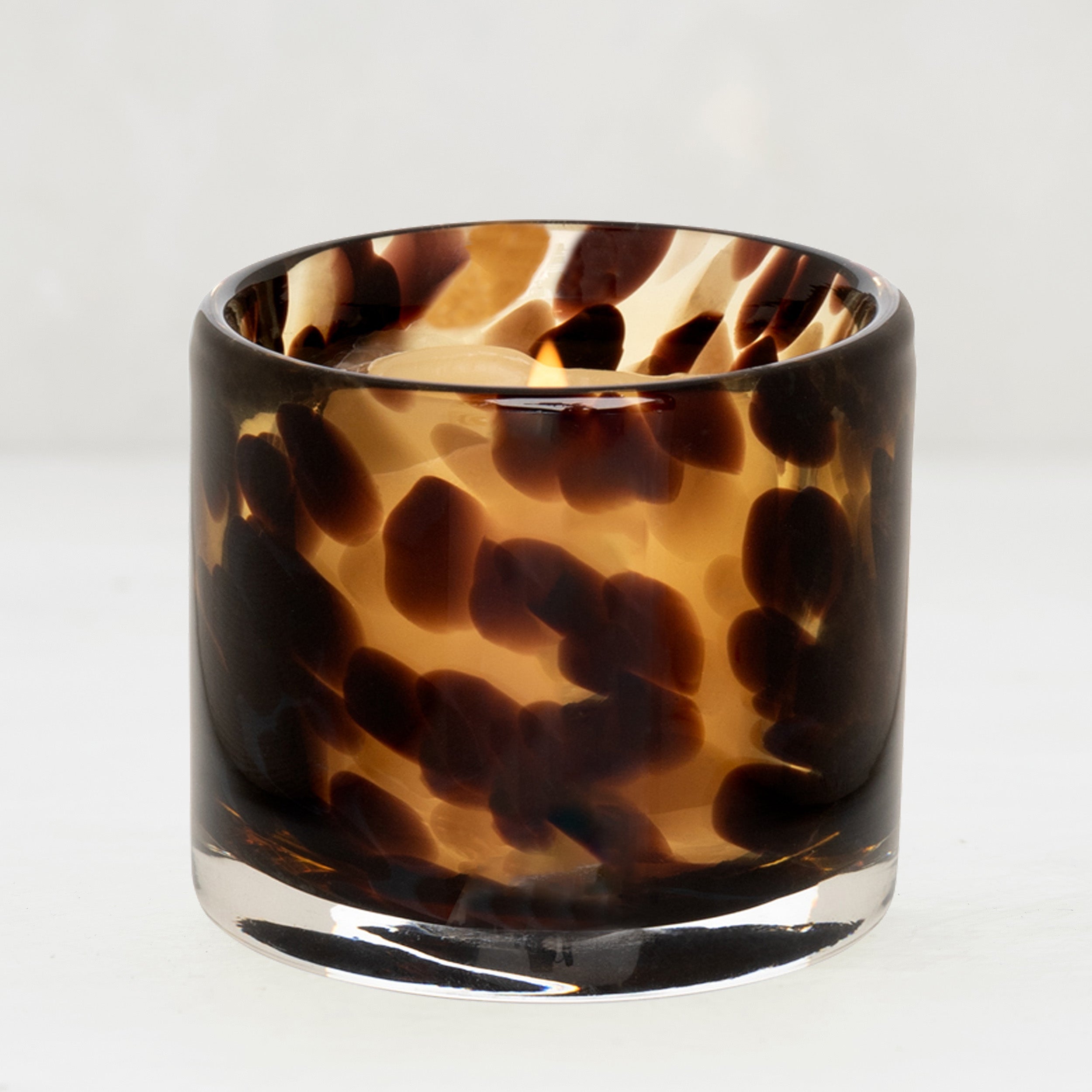Tortoise Votive Glass Candle Holder - Hudson Grace