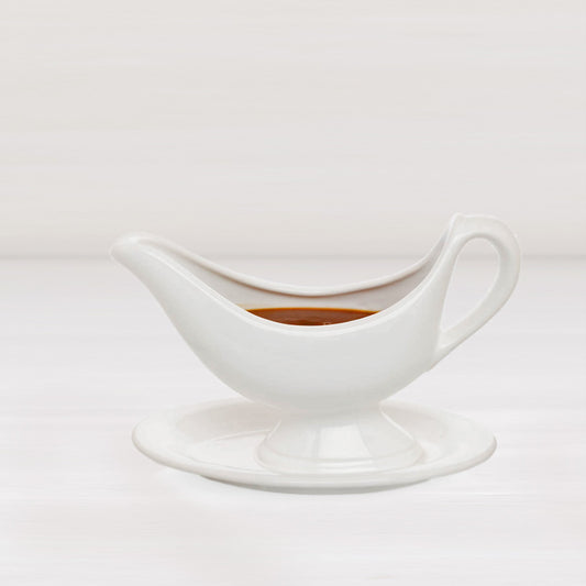 Toscana Ceramic Sauce/Gravy Boat with Plate