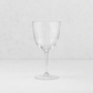 Harrington lead-free crystal red wine glass with a hand-cut oval pattern on a thin, elegant stem.