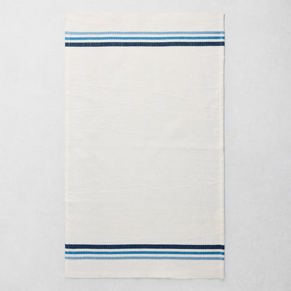 Blue Triple Stripe Hand Towel, Set of 2