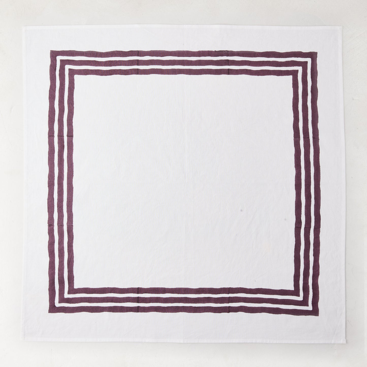 Fig Triple Border Block Print Painted Cotton Napkin