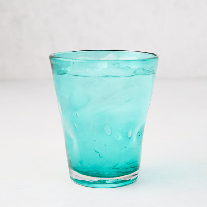 Turquoise Henri Glass, 8 oz.