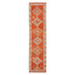 Vintage Orange Six Diamond Runner Rug, 2'8x11x'6