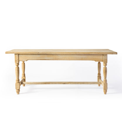Vintage Oak Knobbed Leg Dining Table