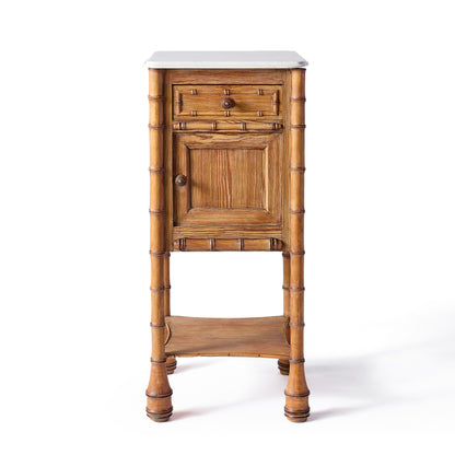 Vintage Oak Wood Nightstand