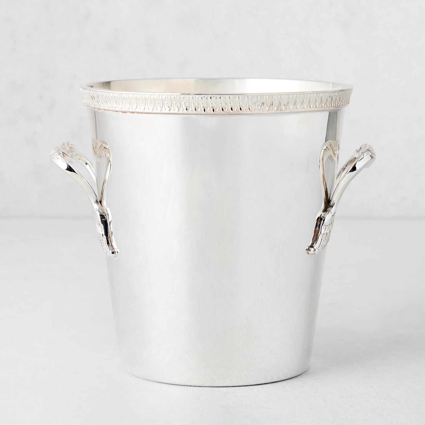 Vintage Silverplate Delaney Ice Bucket with Border Edge