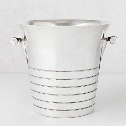 Vintage Silverplate Deco Lined Tim Champagne Bucket