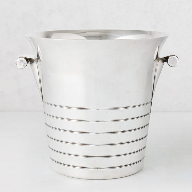 Vintage Silverplate Deco Lined Tim Champagne Bucket