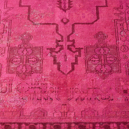 Vintage Hot Pink Viola Rug, 4'3 x 8'4