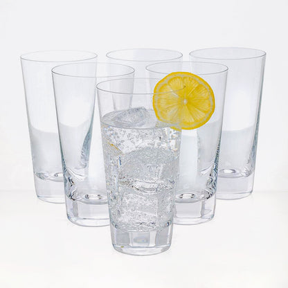 Crystal Tall Highball Glasses, Set of 6