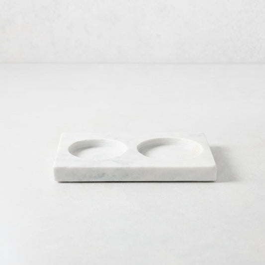 White Marble Dish Soap and Lotion Tray 