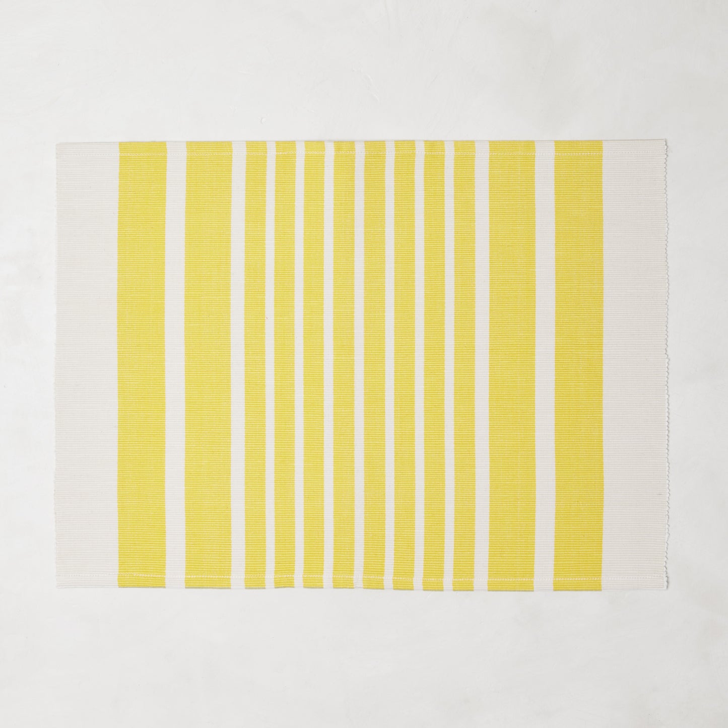 Yellow Stripe Woven Placemats, Set of 4