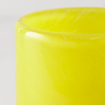 Yellow Glass Votive Candle Holder