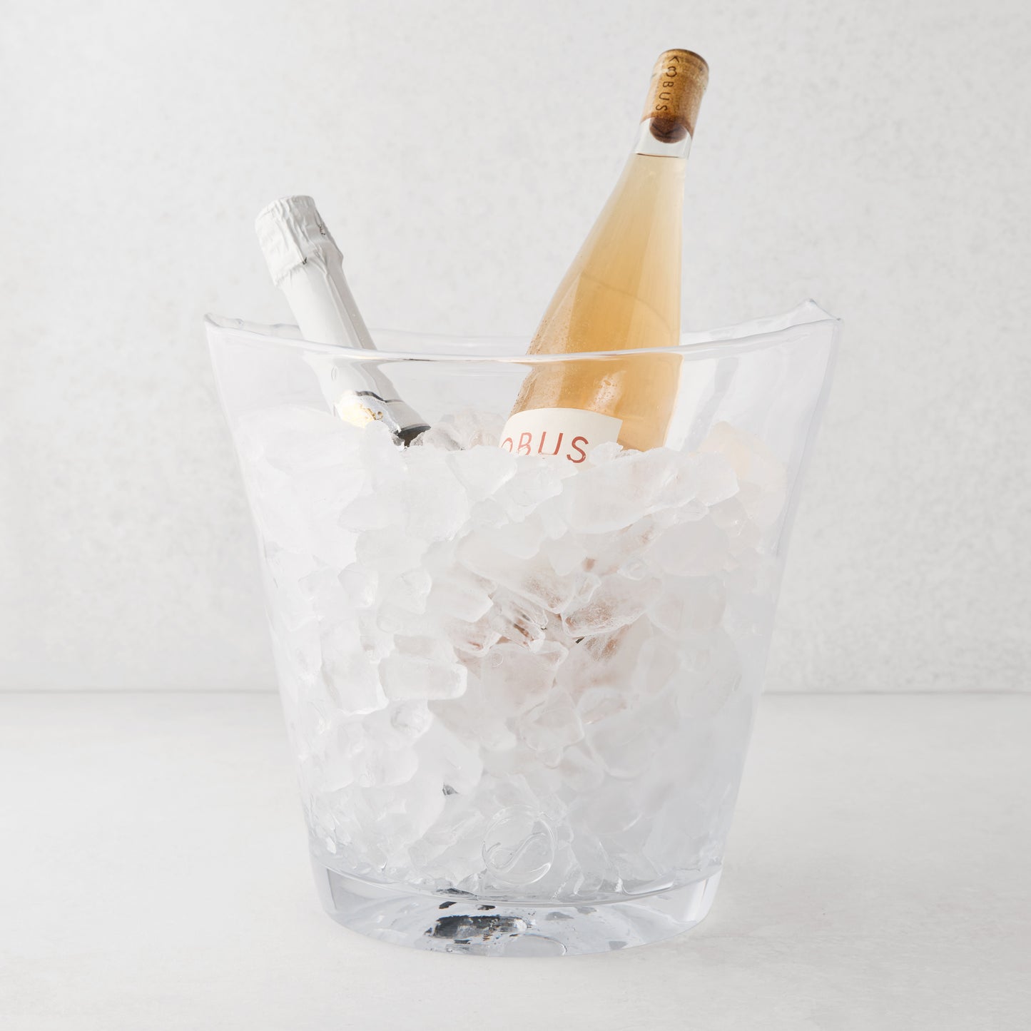 Zion Oversized Scissor-Cut Glass Ice Bucket