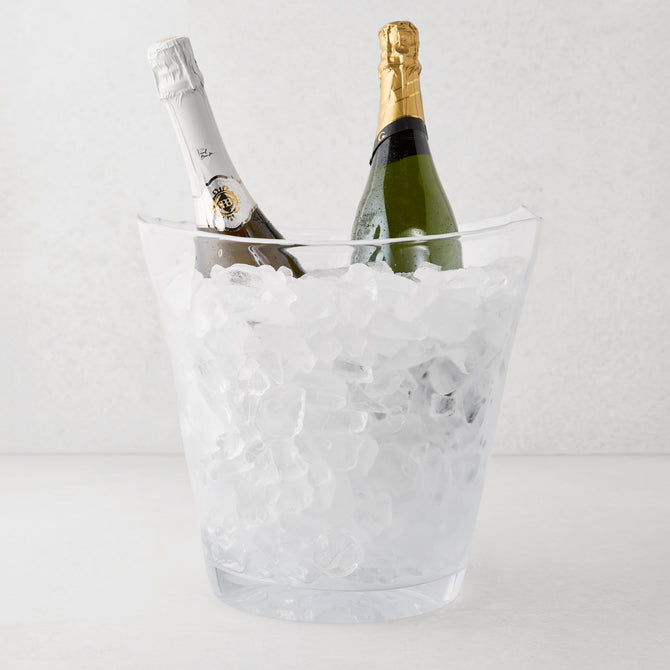 Zion Oversized Scissor-Cut Glass Ice Bucket