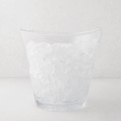 Zion Oversized Scissor-Cut Glass Ice Bucket