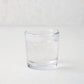 Abraham Scissor-Cut Glass Tumbler, 6 oz., clear, thick air-blown glass with rippled rim.