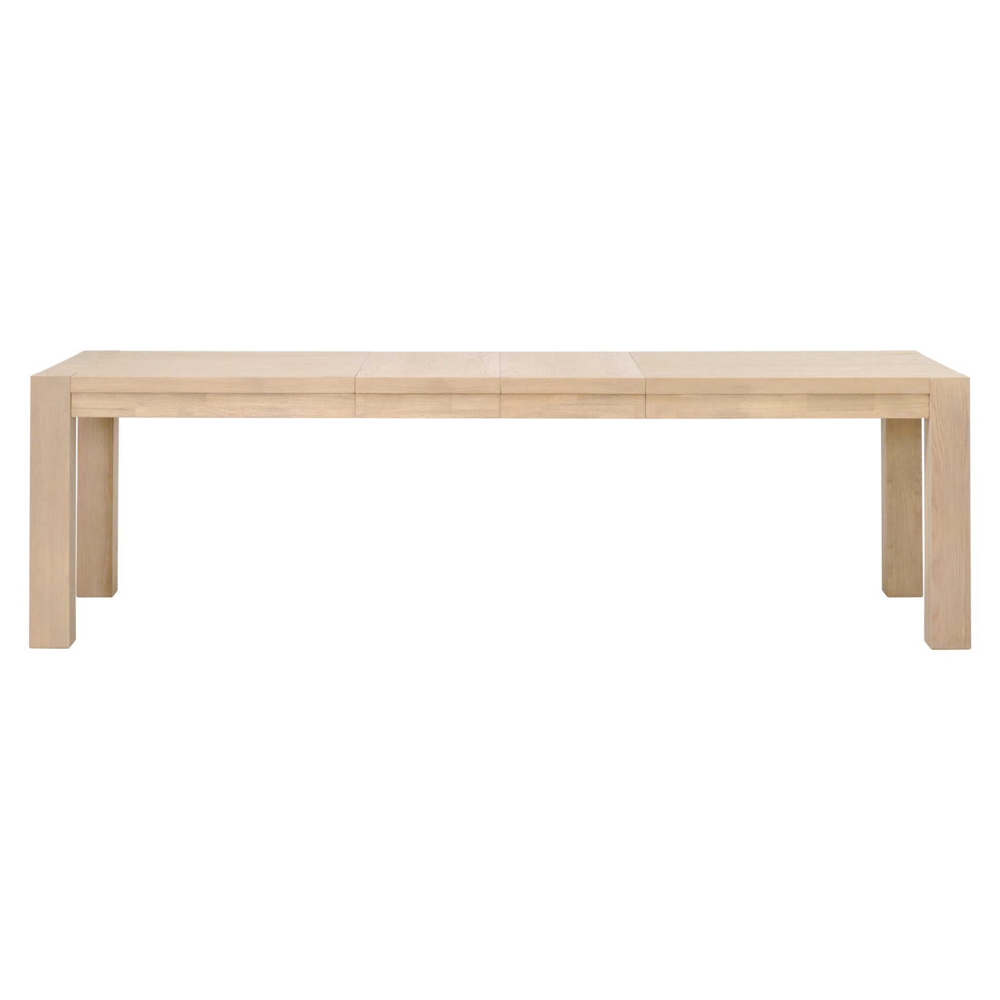 Adler Extension Dining Table in light honey oak, with two visible extension leaves.