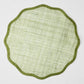 Aloe Green Tonal Newport Scallop Placemat