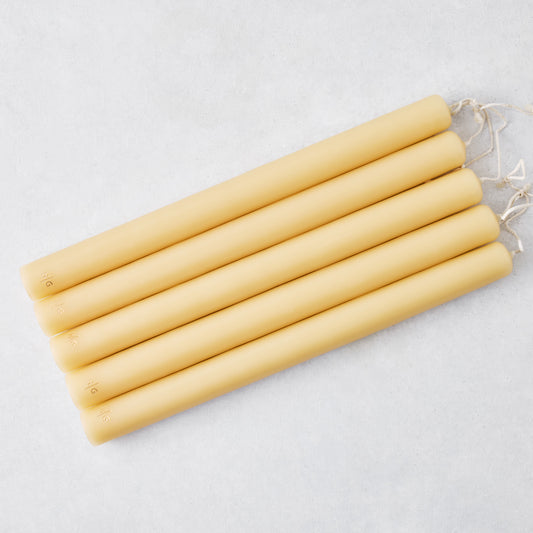Amber Unscented Taper Candle Bundle (12"), Set of 5