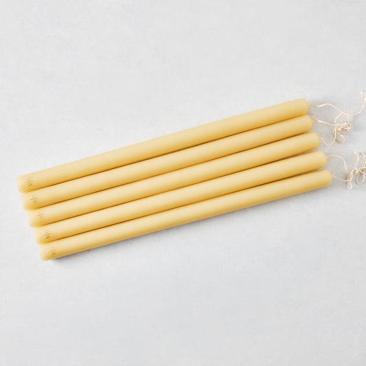 Amber Unscented Taper Candle Bundle (15"), Set of 5