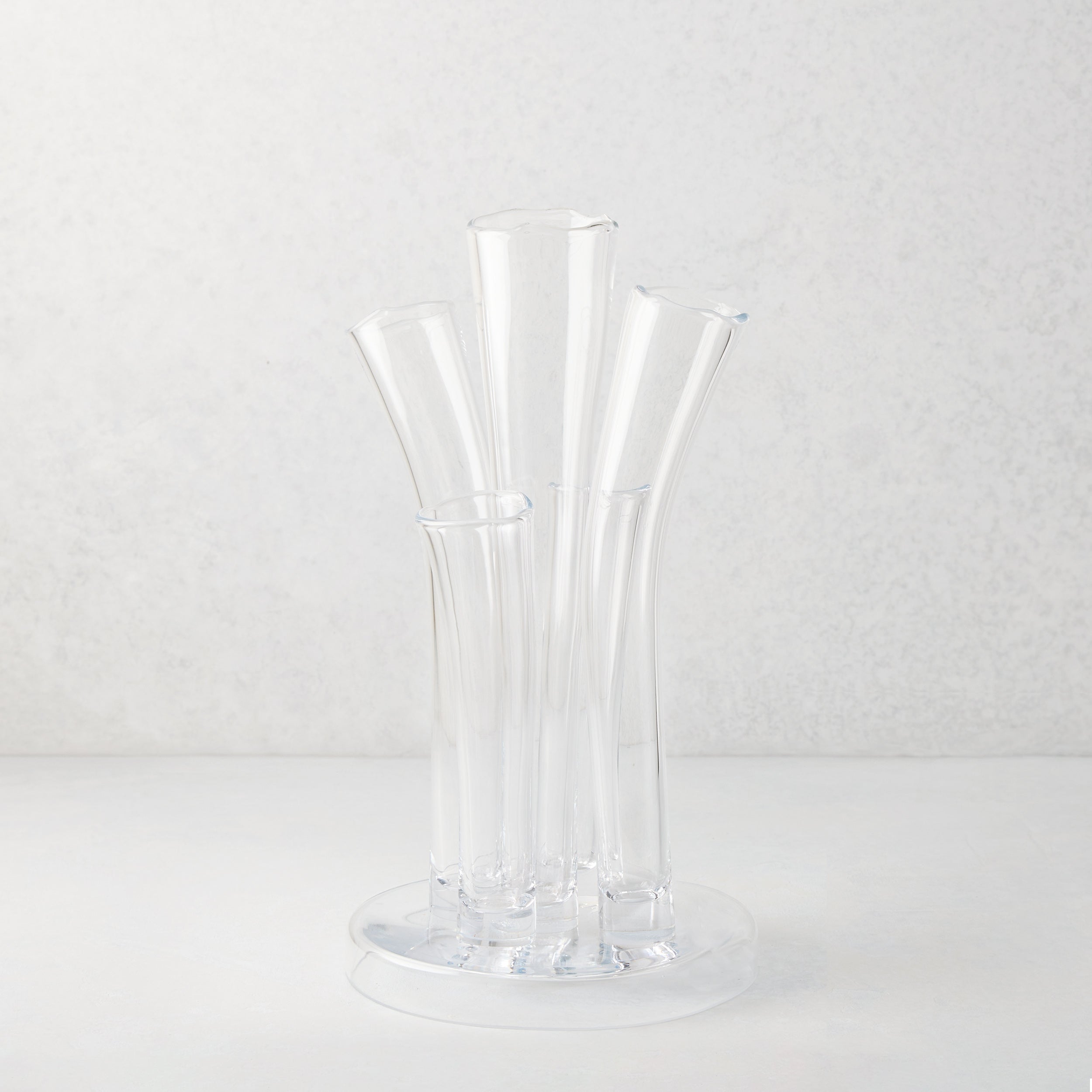 Angelina Small Scissor-Cut Glass Vase - Hudson Grace