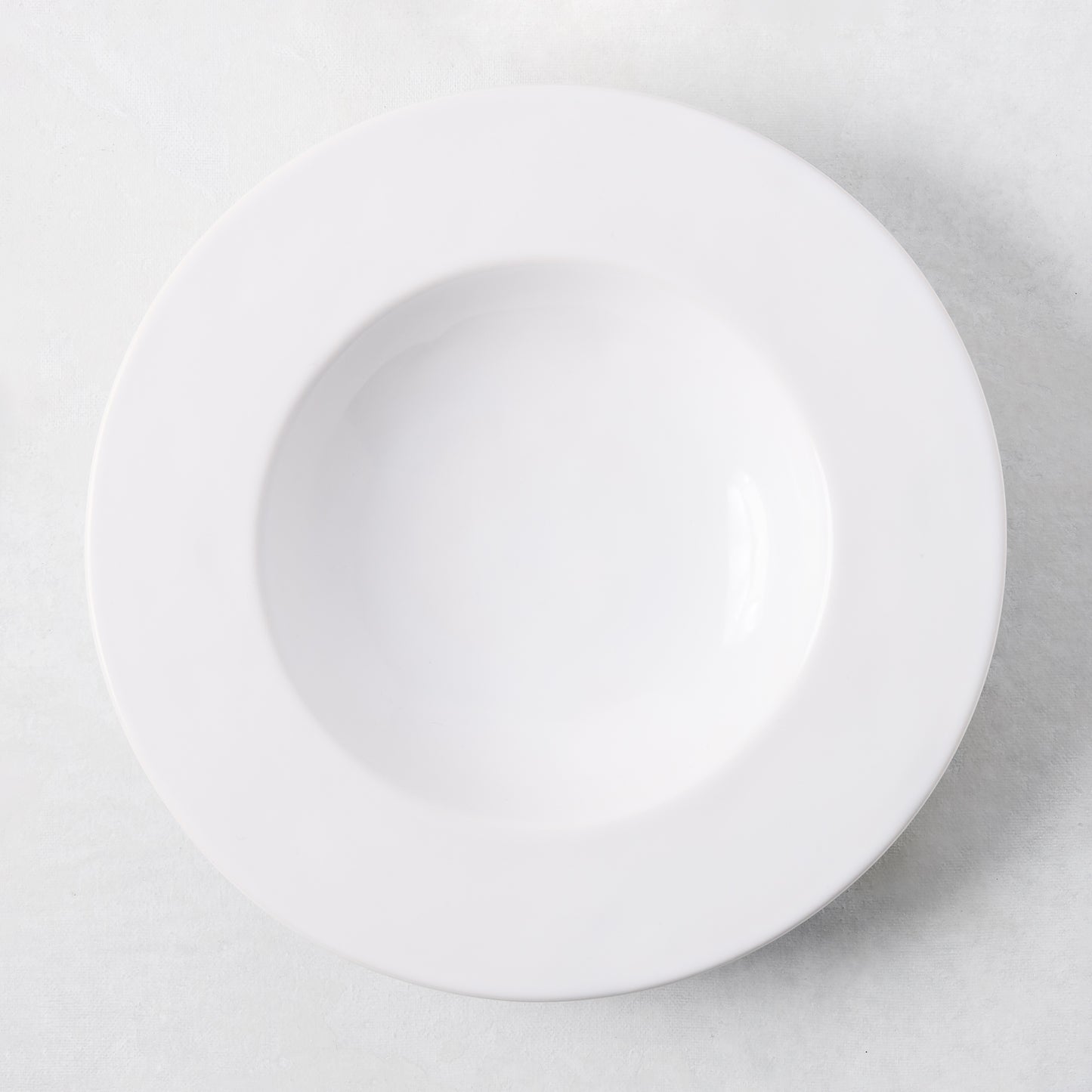 Artisan Stoneware Soup Bowl, creamy white, wide lip, 9.45"Dia.