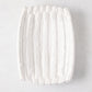 White ceramic serving dish, 13"L x 9.5"W, shaped like a bundle of asparagus.