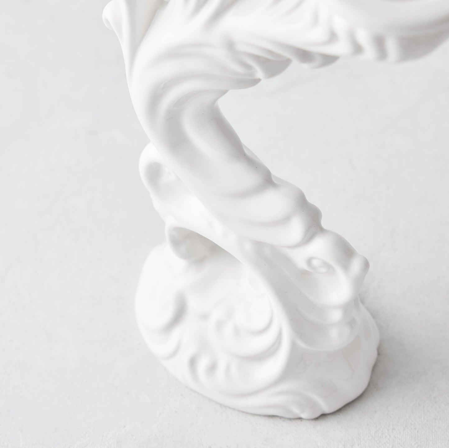 Assisi White Ceramic Candlestick