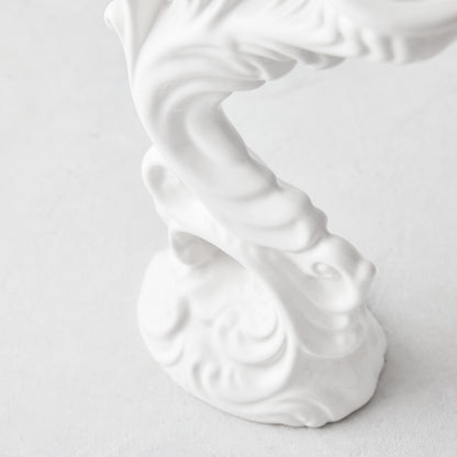 Assisi White Ceramic Candlestick