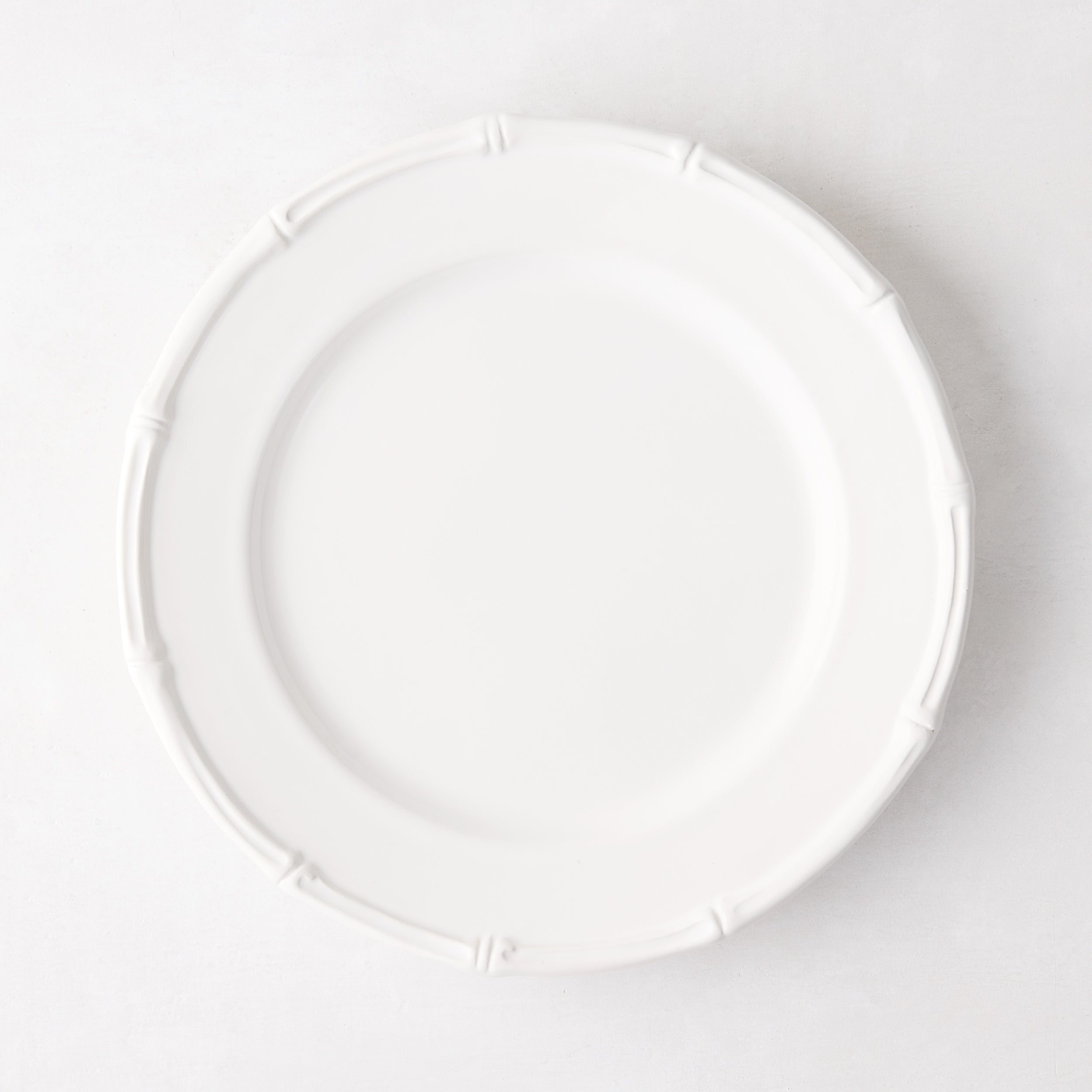 Hudson Grace Bamboo White Ceramic Salad Plate