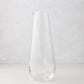 Clear, mouth-blown glass bar cocktail jug with a heavy base and a long glass stirrer, 11.5" tall.