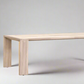 Big Sur Dining Table, natural solid teak wood, sleek minimalist design.