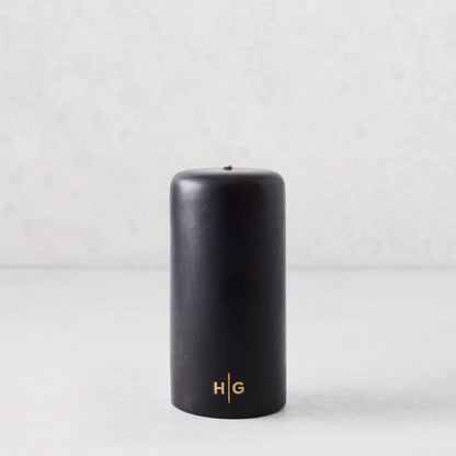 Black Unscented Pillar Candle (3" x 6")