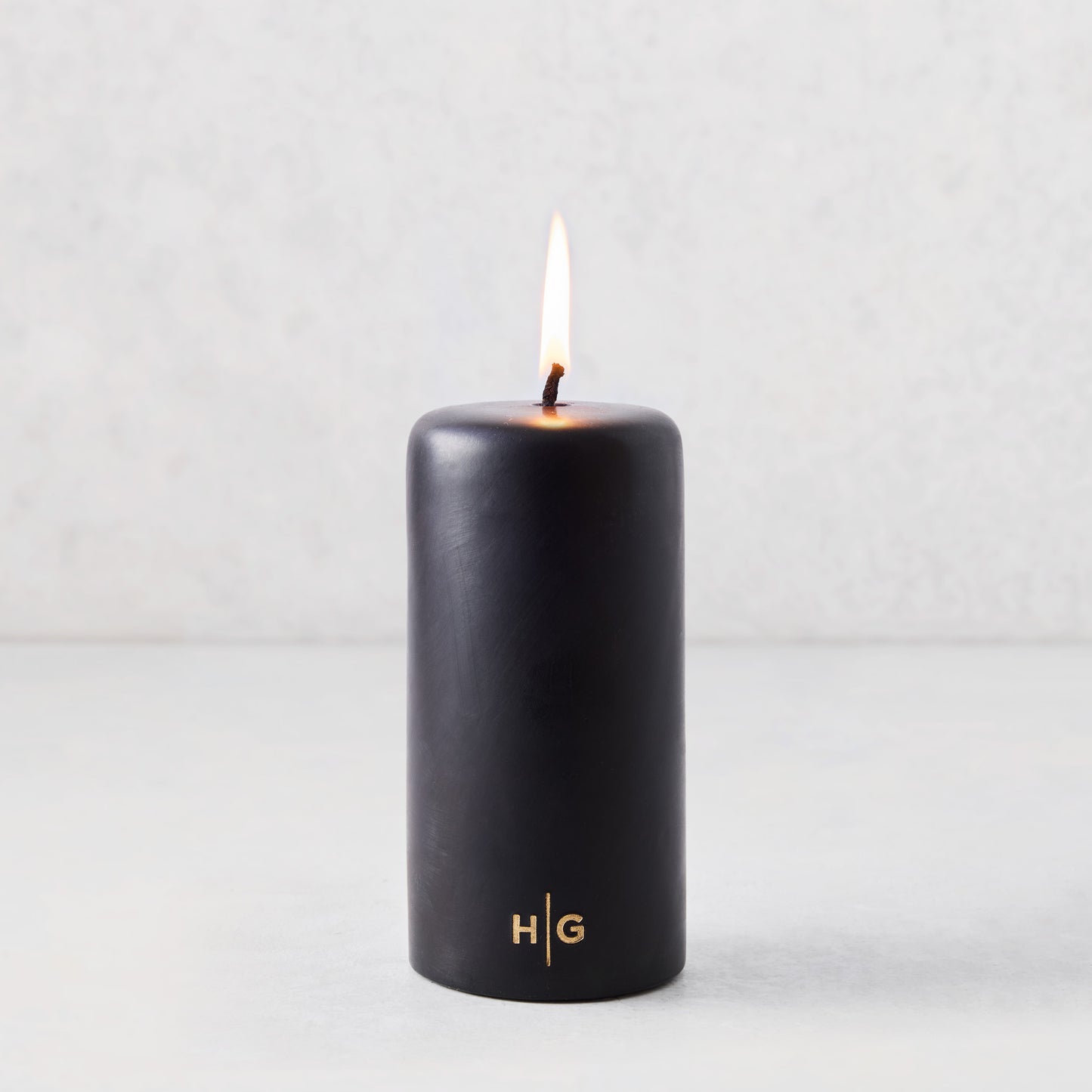 Black Unscented Pillar Candle (3" x 6")