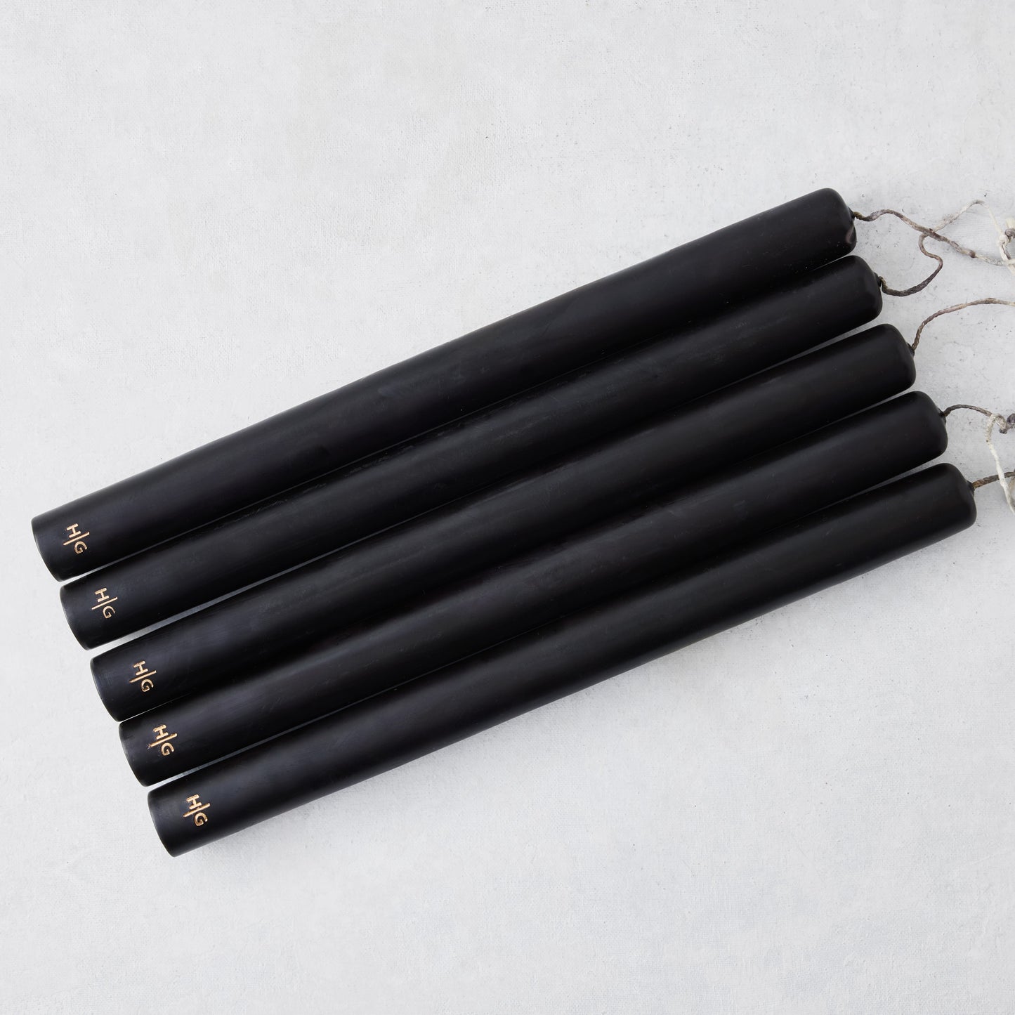 Black Unscented Taper Candle Bundle (12"), Set of 5