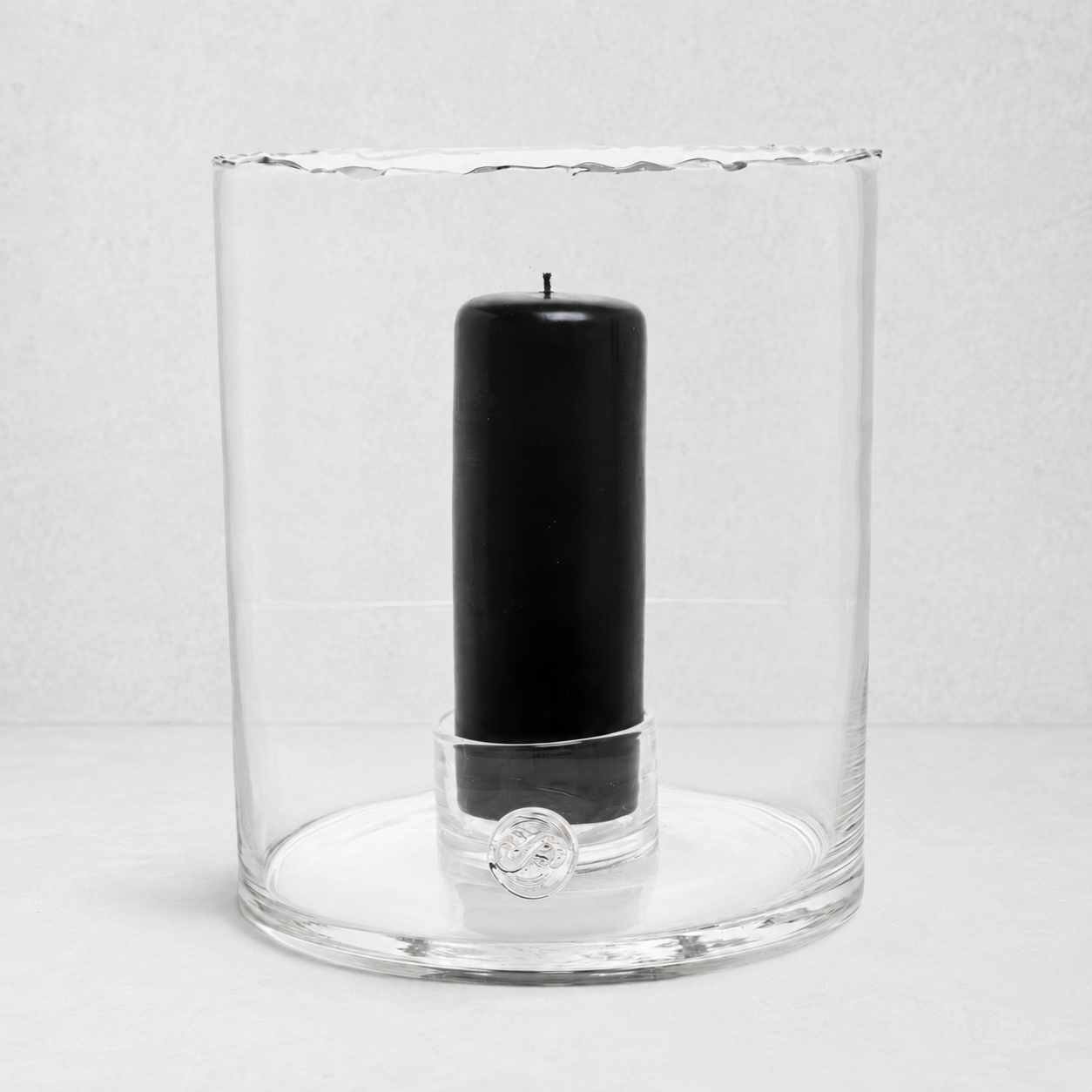 Bob Scissor-Cut Glass Hurricane Candle Holder