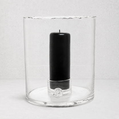 Bob Scissor-Cut Glass Hurricane Candle Holder
